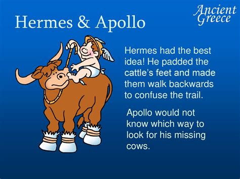 apollo hermes friendship|Hermes stealing apollo's cattle.